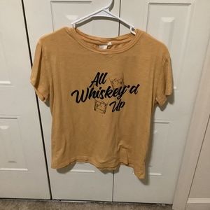 NWOT White Crow, All Whiskey’d Up Distresed T-shirt, Honey, Size: XS